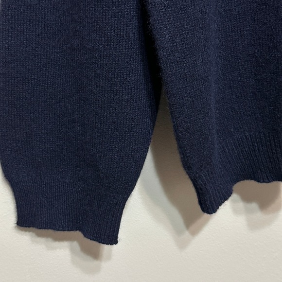 Field Gear 100% Cashmere Sweater Mens XL V-Neck Long Sleeve Classic Navy Blue - Picture 5 of 12
